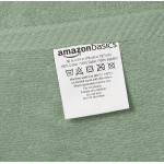 AmazonBasics Quick-Dry, Luxurious, Soft, 100% Cotton Towels, Seafoam Green - Set of 2 Bath Towels