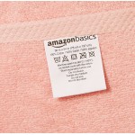 AmazonBasics Quick-Dry, Luxurious, Soft, 100% Cotton Towels, Petal Pink - Set of 2 Bath Towels